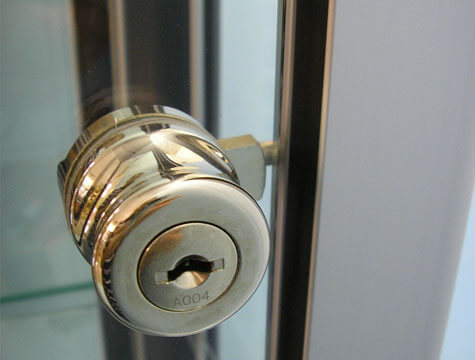 Glass cabinet lock